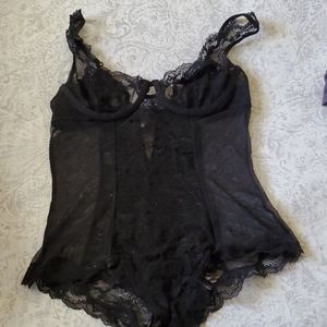 Victoria Secret black lace teddy